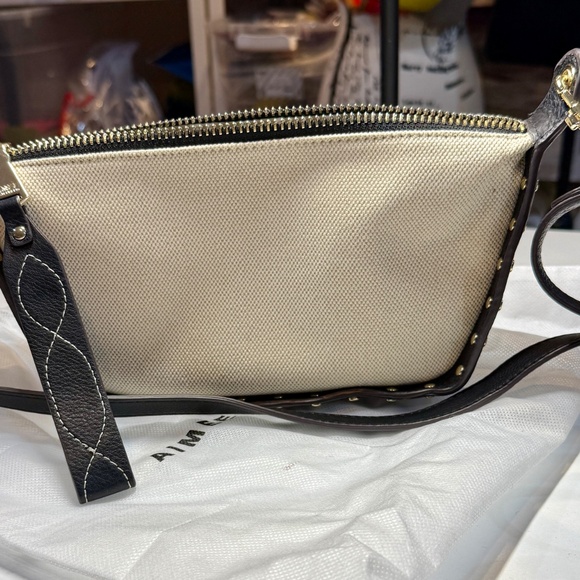 Aimee Kestenberg Hamilton- Leather Canvas Crescent Crossbody bag - Picture 3 of 6